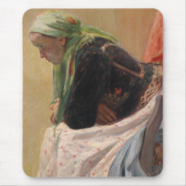 Mousepad Mulher em Profundo Pensamento (por Oleksa Novakivs