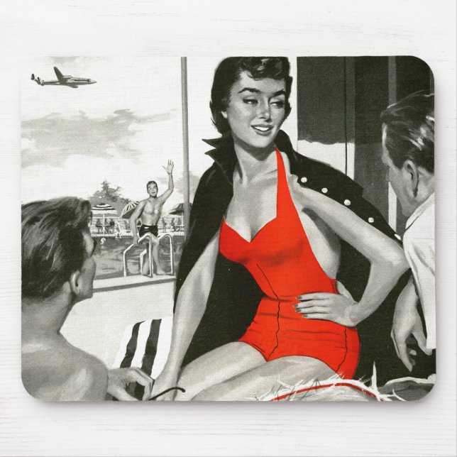 Mousepad Mulher encarnado (Frente)