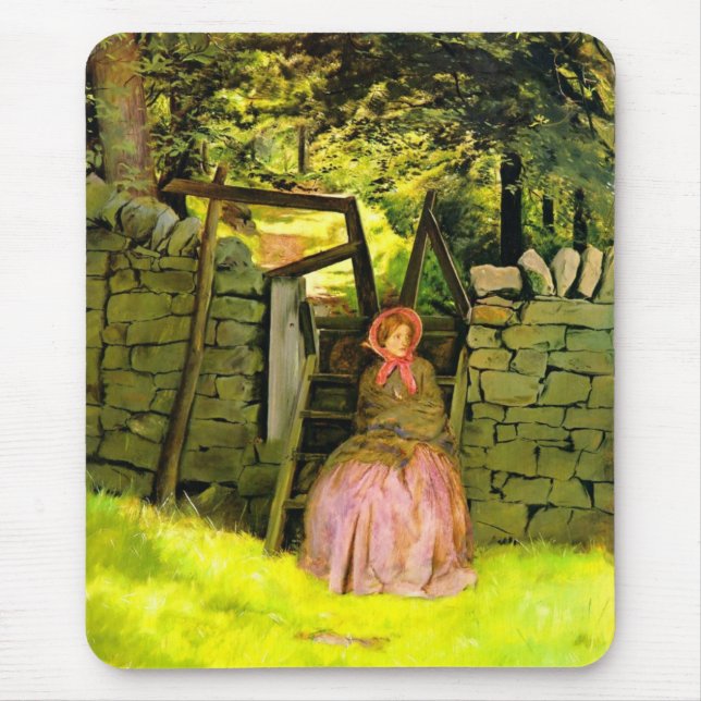 Mousepad Mulher Esperando (por John Everett Millais) (Frente)