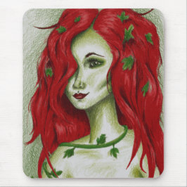 Mousepad Mulher Fantasia Sexy Ruiva Ninfa da Hera Retrato A