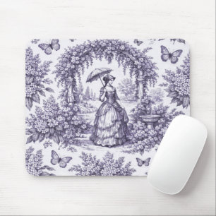 Mousepad Mulher Francesa no Jardim Toile de Jouy