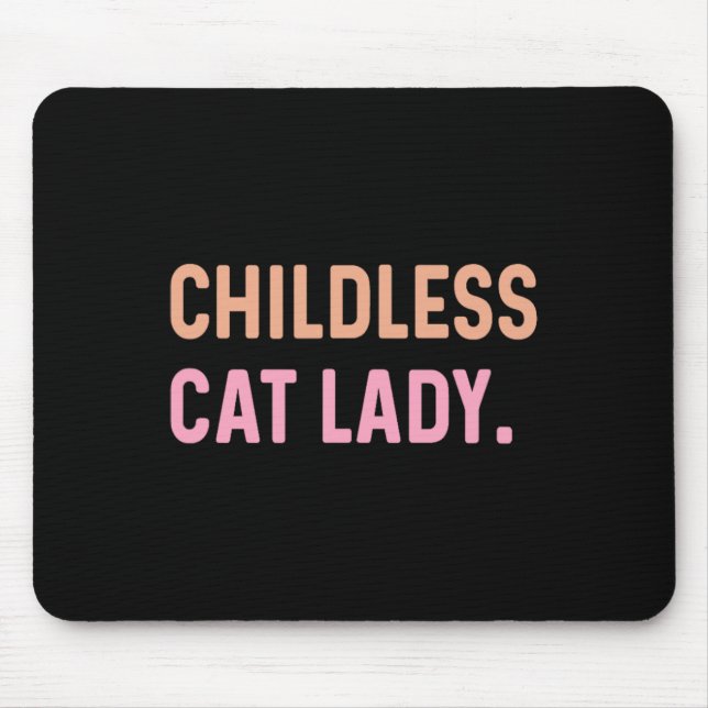 Mousepad Mulher Gato Sem Fios - Engraçada (Frente)
