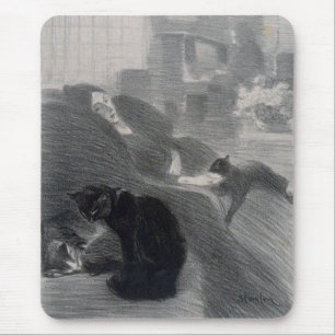 Mousepad Mulher & gatos, Alexandre Steinlen