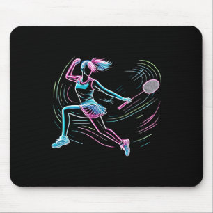 Mousepad Mulher Jogadora de Badminton Peteca Mulheres Jogad