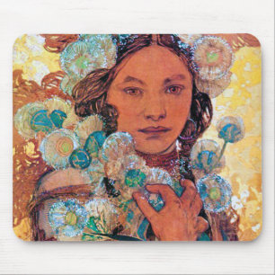 Mousepad Mulher Nativa Americana, Mucha