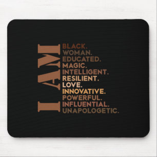 Mousepad Mulher Negra Educada Melanina Negra Mont