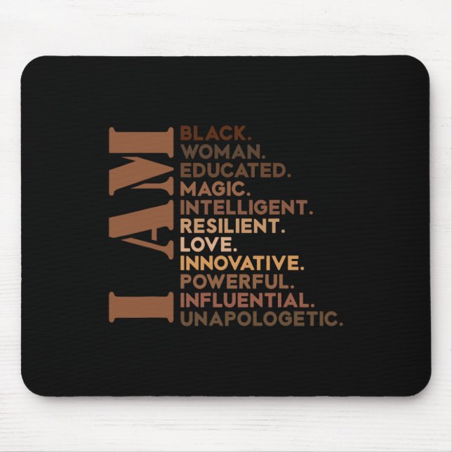 Mousepad Mulher Negra Educada Melanina Negra Mont (Frente)
