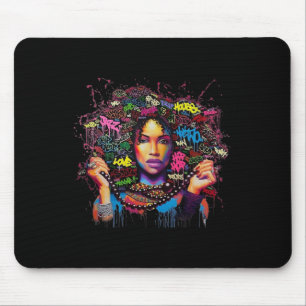 Mousepad Mulher Negra Melanina Cultura Afro Jazz Hip Hop So