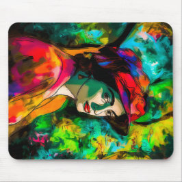 Mousepad Mulher no Chapéu Vermelho