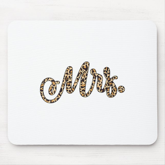 Mousepad Mulher Noiva, noiva, Sra. Leopard Imprima Match (Frente)