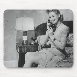 Mousepad Mulher que fala no telefone