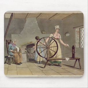 Mousepad Mulher que gira, 'do traje de Yorkshire