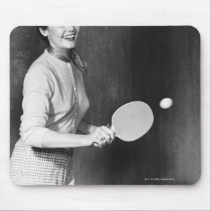 Mousepad Mulher que joga o ténis de mesa