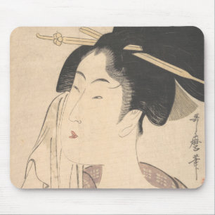 Mousepad Mulher que relaxa após seu banho