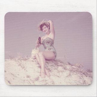 Mousepad Mulher que relaxa na praia