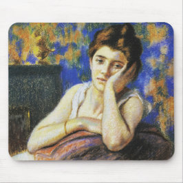 Mousepad Mulher que se inclina na cadeira