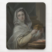 Mulher retratada como Virgem Vestal (Roma Antiga)