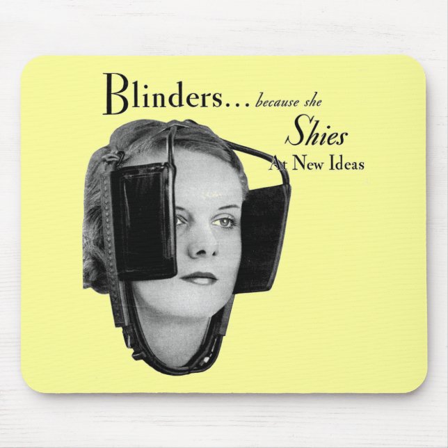 Mousepad Mulher Retro com Antolhos (Frente)