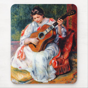 Mousepad Mulher Tocando Violão de Pierre Renoir
