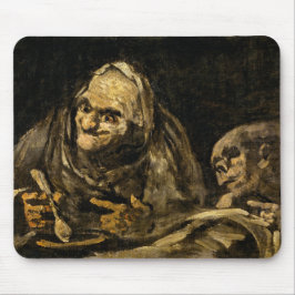 Mousepad Mulher Velha com Esqueleto (Morte) (Francisco Goya