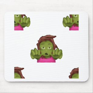 Mousepad mulher zombie emoji