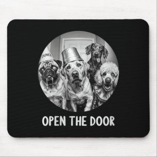 Mousepad Mulheres Abra A Porta Cães Zumbis Dia Das Bruxas E