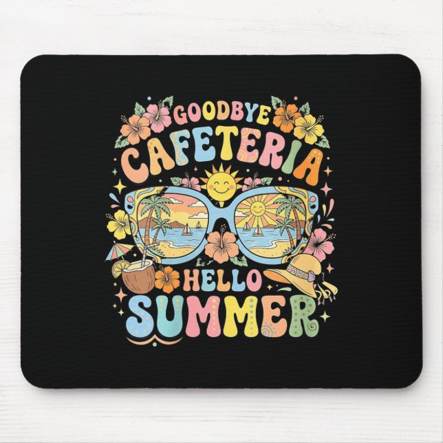 Mousepad Mulheres adeus retrô cafeteria olá verão praia (Frente)
