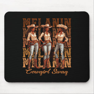 Mousepad Mulheres Africanas Melanina Cowgirl Swag História 