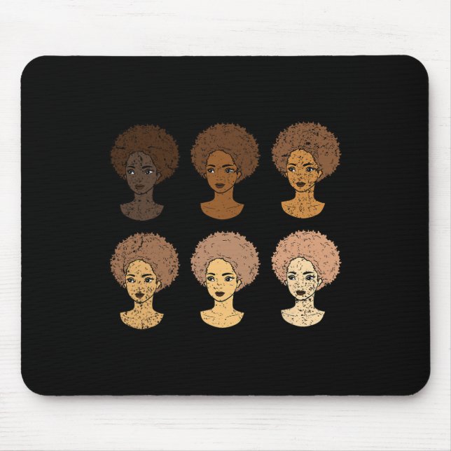 Mousepad Mulheres Afro História Negra Mês Homens (Frente)