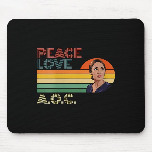 Mousepad Mulheres Aoc Alexandria Ocasio-cortez Primeira Mul (Frente)