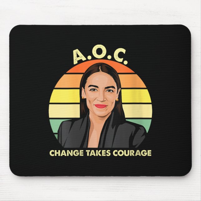Mousepad Mulheres Aoc Alexandria Ocasio-cortez Primeira Mul (Frente)