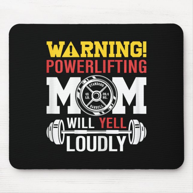 Mousepad Mulheres Avisando O Poder Mamãe Gritará Loucamente (Frente)