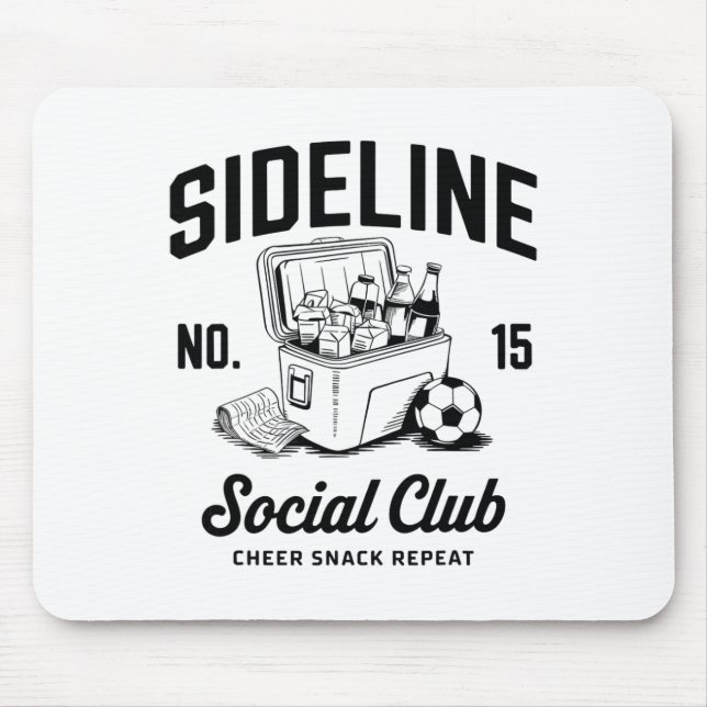 Mousepad Mulheres Clube Social Lateral Mãe de Futebol Dia d (Frente)