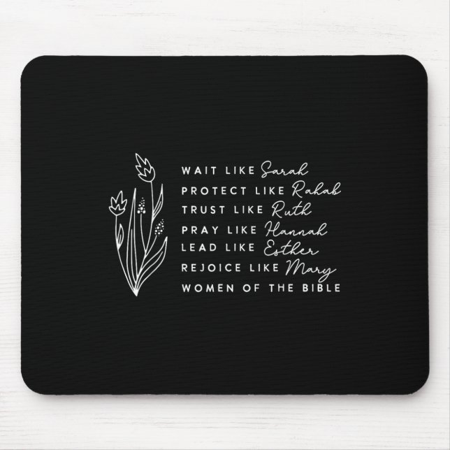 Mousepad Mulheres Cristãs Da Bíblia Versa Fé Cristã (Frente)