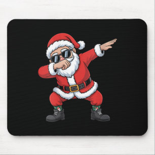 Mousepad Mulheres Dabbing Santa Claus Árvore de Natal Luzes
