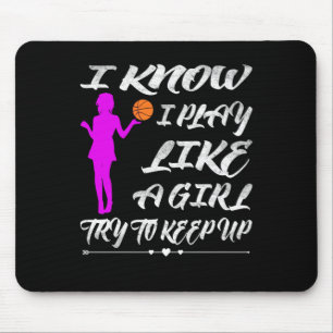 Mousepad Mulheres de basquete divertem se jogando como uma