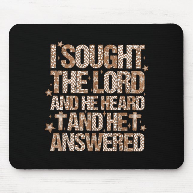 Mousepad Mulheres De Fé Eu Busquei O Senhor E Ele Ouviu Chr (Frente)