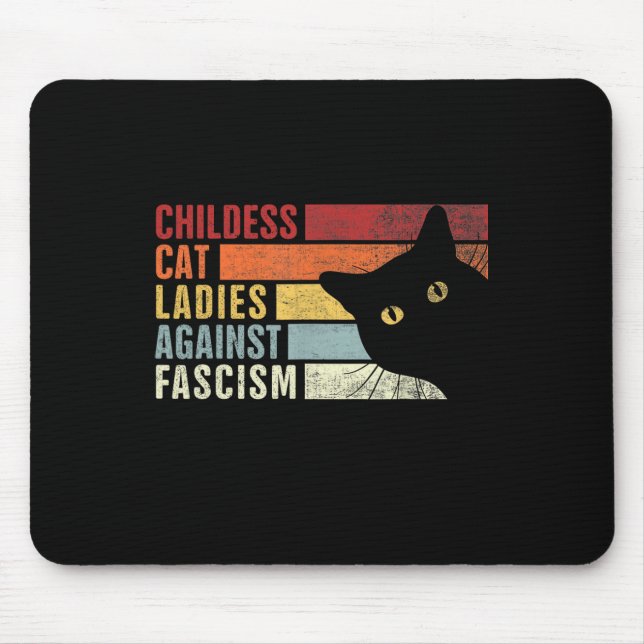 Mousepad Mulheres De Gato Sem Filhos Contra O Fascismo Femi (Frente)