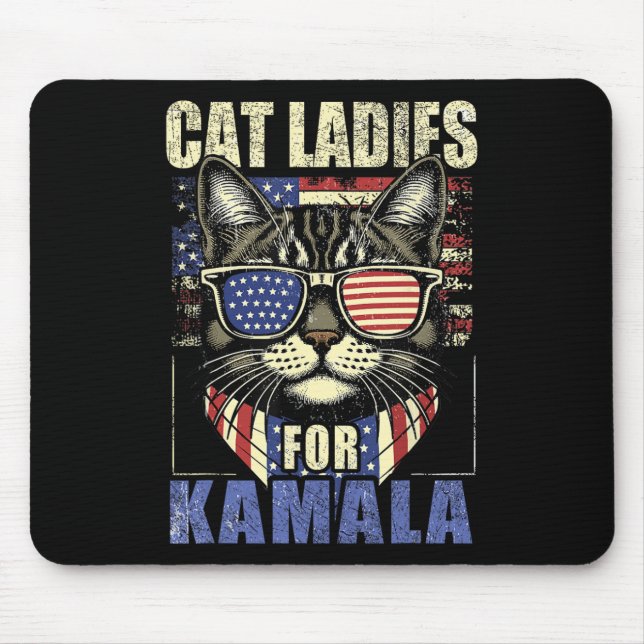 Mousepad Mulheres De Gato Sem Filhos Para Kamala Harris 202 (Frente)