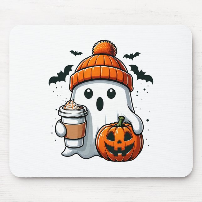 Mousepad Mulheres de Halloween Trazem Camisa Fantasma Cuja  (Frente)