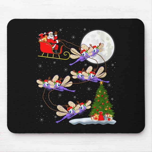 Mousepad Mulheres Dragonfly Papai Noel Trenó Voador Diverti (Frente)