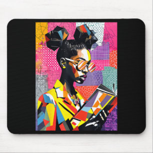 Mousepad Mulheres educadas da história negra geométrica len