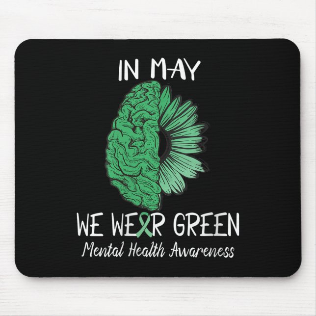Mousepad Mulheres Em Maio Vestimos Awarenes Verdes Para A S (Frente)