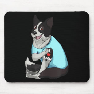 Mousepad Mulheres Engraçadas Borda de Cachorro Collie Ama M