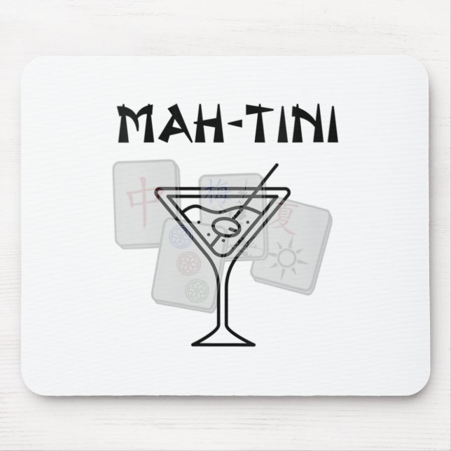 Mousepad Mulheres Engraçadas Mahjong Martini Tail Mah Jongg (Frente)