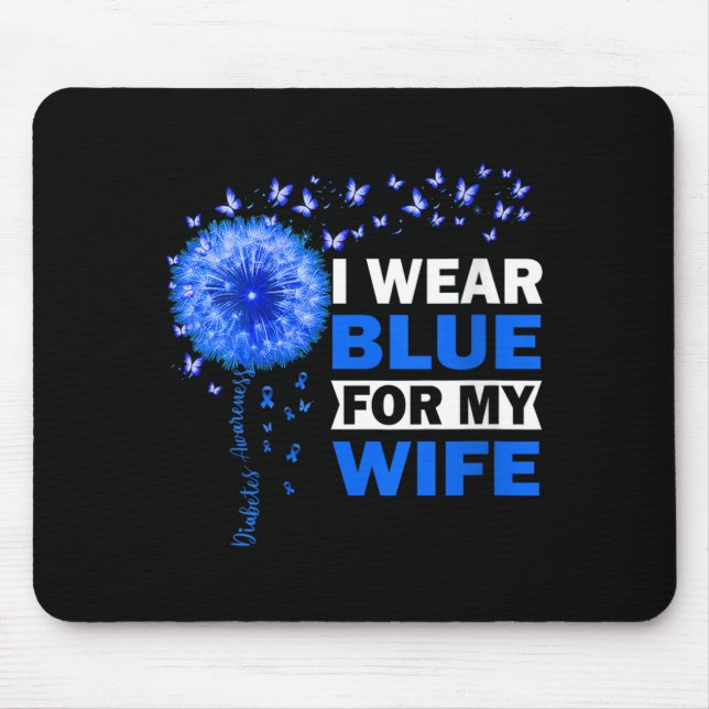 Mousepad Mulheres Eu Uso Azul Para Minha Esposa Conscientiz (Frente)
