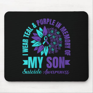 Mousepad Mulheres Eu Visto Roxo Teal Em Memória Do Meu Filh