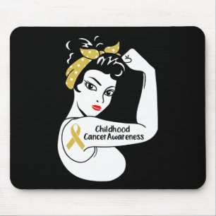 Mousepad Mulheres Fortes com Consciência do Cancer na Infân