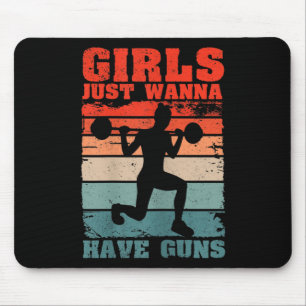 Mousepad Mulheres Meninas Só Têm Armas Garota de Treino Div