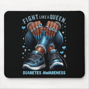 Mousepad Mulheres Negras Lutam Como Uma Rainha Diabetes Con